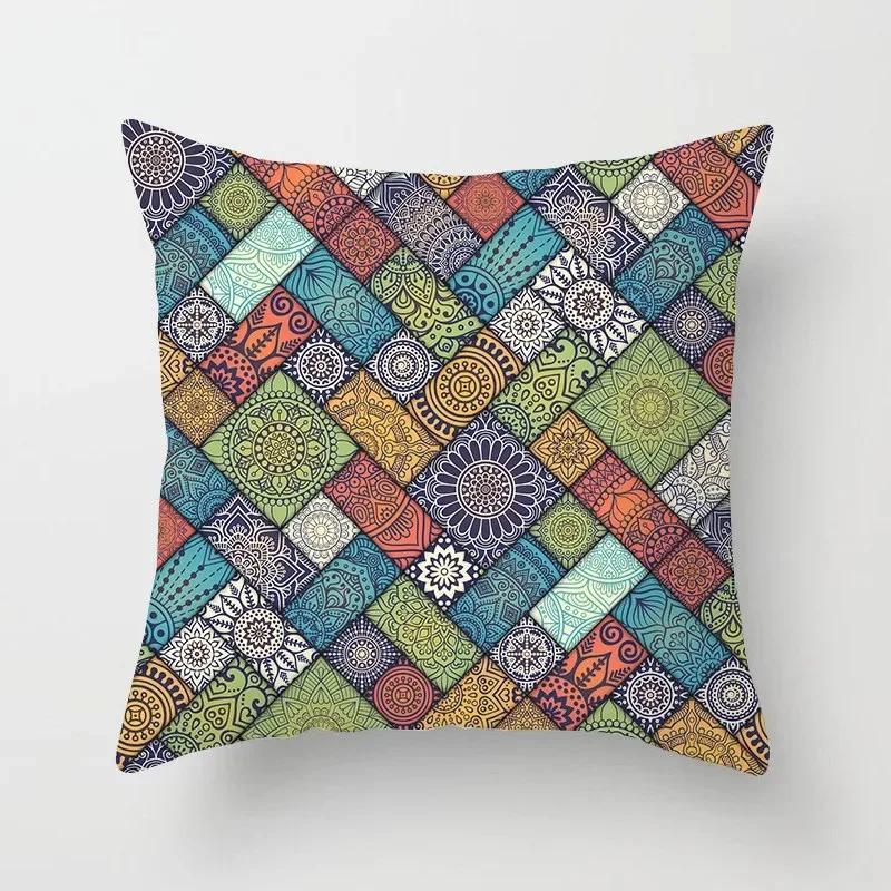 Bohemian Pillowcase Ethnic Floral Geometric Complex Texture Pillowcase Mandala Cushion Cover Sofa Living Room Home Decor