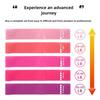 Pink Booty Bands 5-Set for Lifts & Toning - Non-Slip Elastic Loops for Home Gym, Travel - Workout Guide Included