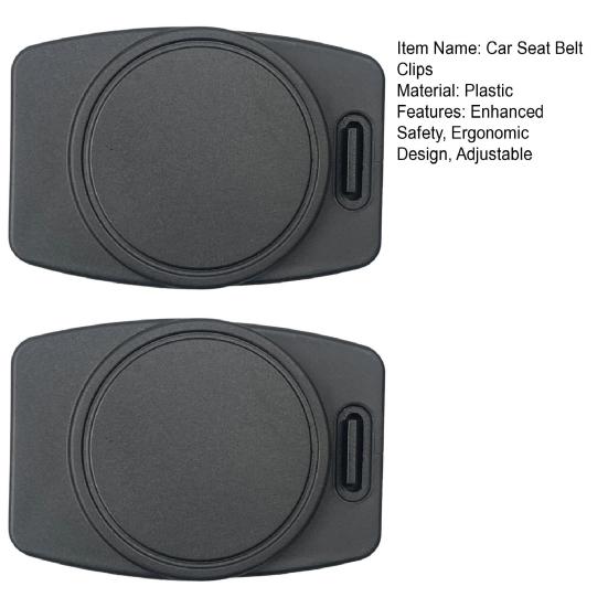 2Pcs Universal Car Seat Belt Clips Comfortable Shoulder Strap Adjuster Positioner Ergonomic Neck Relief Clip for Cars Trucks