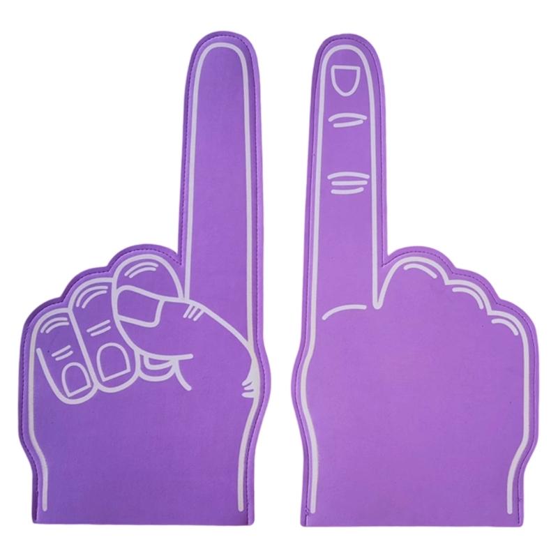 2 Part Oversized Cheer Hand Gloves Showy Foam Fingers For Stadium Event And Concert Festivities