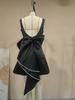 Pearl Bow A-line Backless Summer Dress for Women