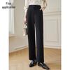 Chushen Women's High-Waist Metal Buckle Straight-Leg Pants