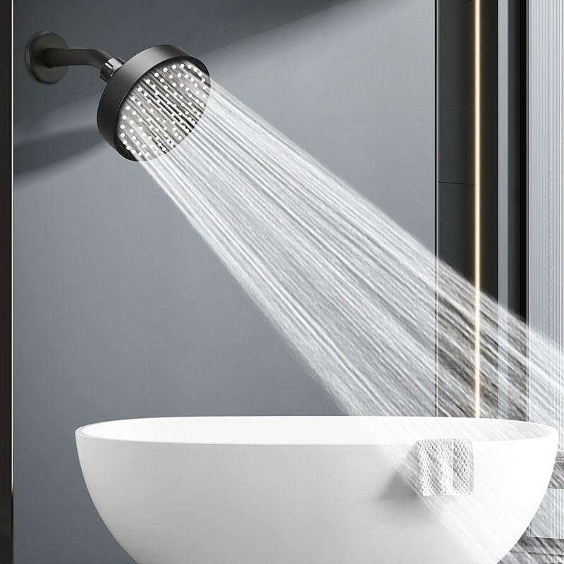 Round Showerheads 4 Inch Rainfall Shower Head Sprayer Bathroom Fixture Faucet Replacement Part Rain Shower Black Finish