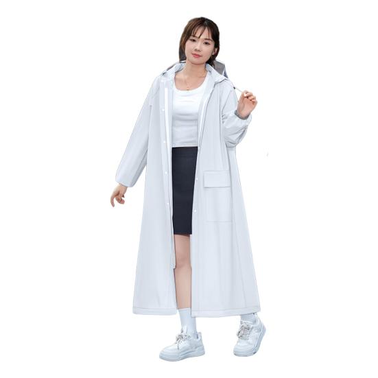 Yousheng Hooded Raincoat Waterproof EVA Button Zipper Closure Reusable Adults Ultralight Rainproof Thick Portable Outdoor Travel Rain Jacket Poncho