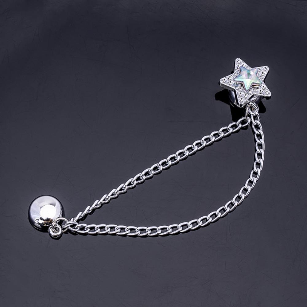 10pcs Non-hole Shorten Trouser Clip Multi-Function Tassel Chain Cuff-link Jeans