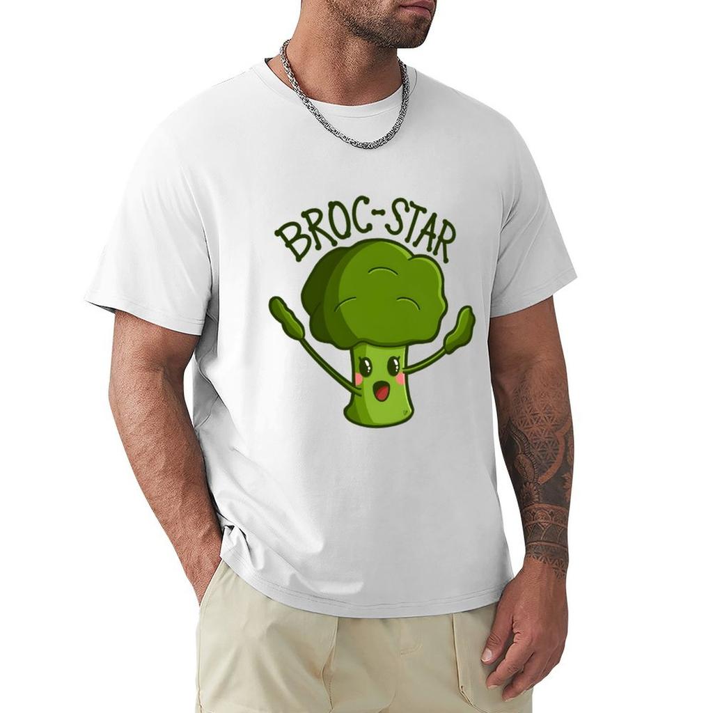 Brocstar Rock Star Broccoli Tshirt Light Athletic Short Sleeve Tee Shirt