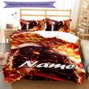 3pcs Custom Name Demon Slayer Character Theme Bedding Set Duvet Cover Closure Includes 1 Duvet Cover & 2 Pillowcases for All Seasons Bedroom Decor