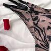 Sexy Women Underwear Set Europe Ultra Thin Zebra-stripe Brassiere Hollow Temptation Classic Bandage Underwire Push Up Bra Set