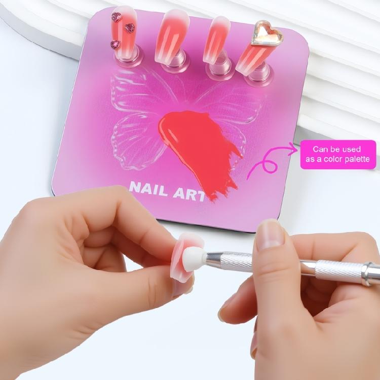 Akryl Negle Øve Stand Med Sikker Legeret Magnetisk Base Til Nem Rengøring Og Oprettelse Af Display