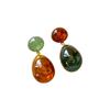 Women's Asymmetric Water Drop Earrings Resin Geometric Color Block Dangle for Fashion Accessory Gift