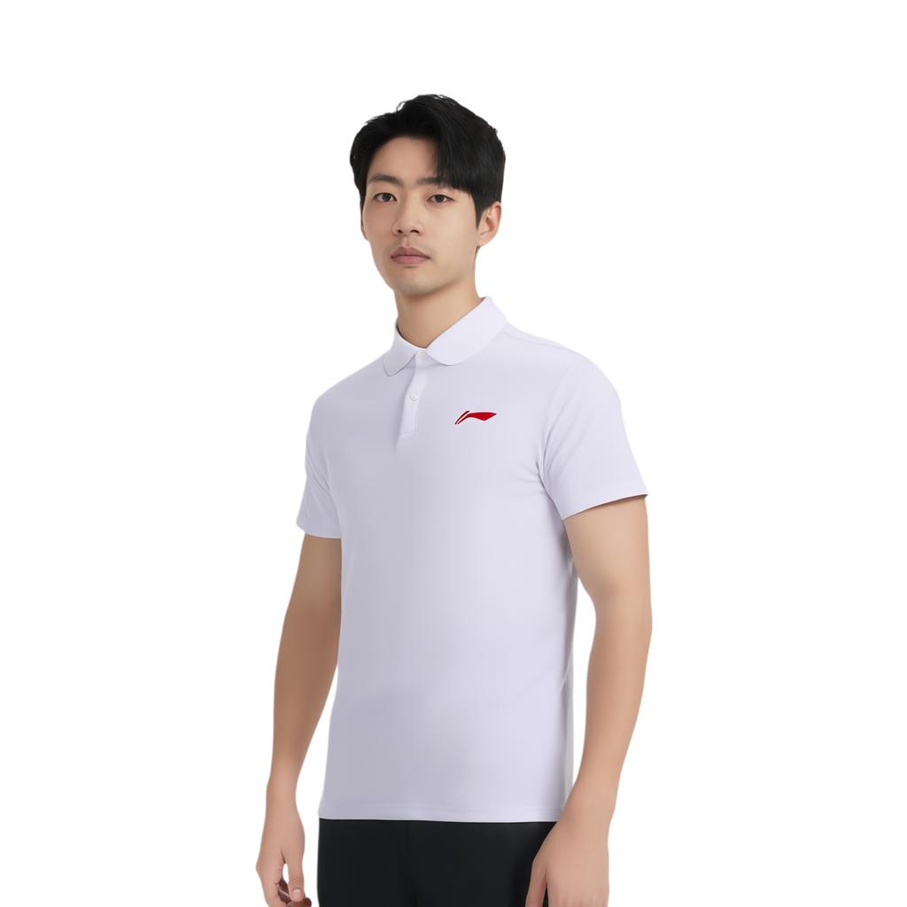 Li-Ning Solid Color Simple Breathable Sweat-Absorbing Casual Sports Polo Shirt Unisex Polo Shirts APLN399-2-1