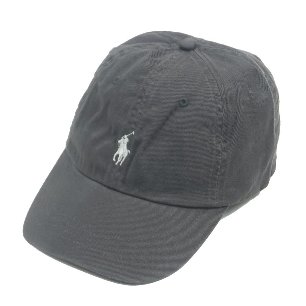 [Polo Ralph Lauren] Men's 6 Panel One Point Pony Cap, Charcoal Gray (ONE SIZE) [Used]