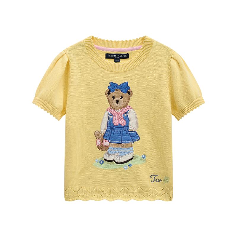 Teenie Weenie Kids  Girls  Playful Puff Sleeve Short Sleeve Sweater 160