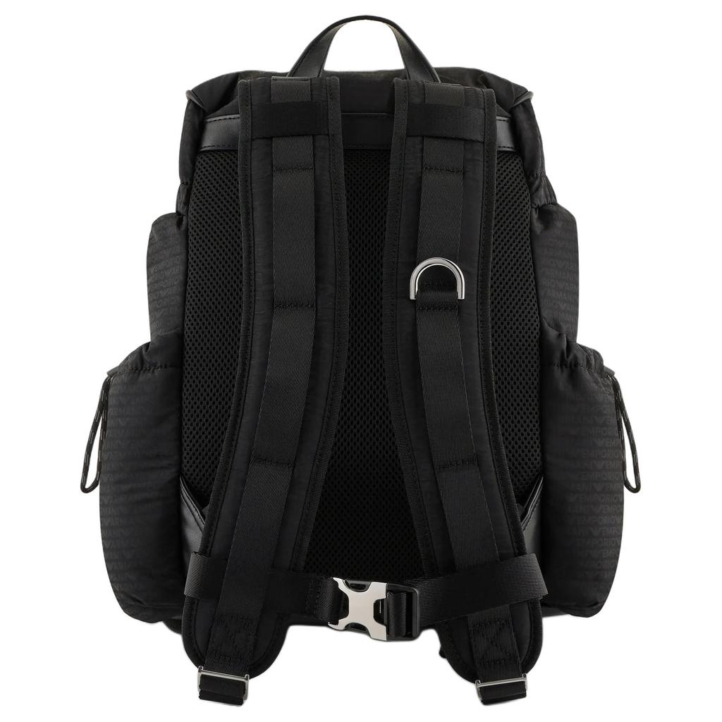 Emporio Armani Adjustable Shoulder Strap Nylon Backpack Men backpack Black Y4O459-YQ76E-81073