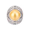 Ring Hua Mei Imitates Pearl Hollow Zircon Internet Famous Style Tahiti Fashion Sense Light Luxury Australian White Jewelry