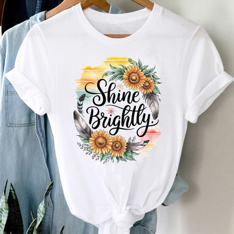 (Asian Size) Printed Female Clothing Women Tee Letter Cute 90s Sweet Lady  T Shirt  Casual Fashion Top Graphic Short Sleeve T-shirts