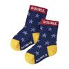 MIKI HOUSE Double B Sock Pack, 3-Pair Crew Length Socks for Boys and Girls, Baby, Kids, School, Sizes 19-21cm, Multicolor, 64-9628-490
