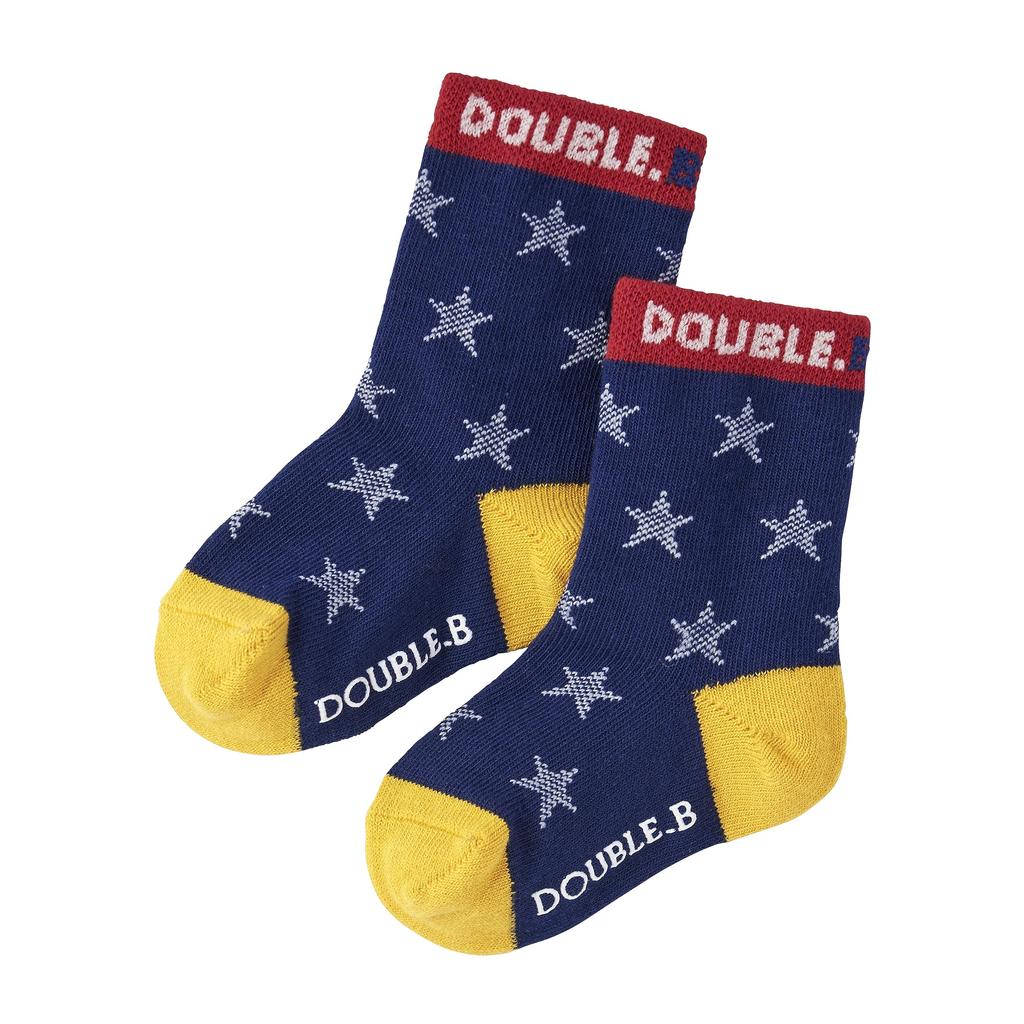 MIKI HOUSE Double B Sock Pack, 3-Pair Crew Length Socks for Boys and Girls, Baby, Kids, School, Sizes 19-21cm, Multicolor, 64-9628-490