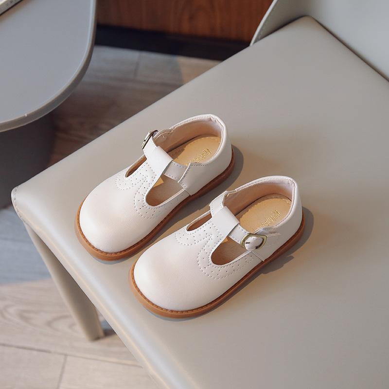 

Модные детские туфли Мэри Джейн в британском стиле с Т-образным ремешком, три цвета, винтажные 21-30, кожаные туфли для маленькой девочки, универсальные балетки для школьников 21(Insole13.5cm)