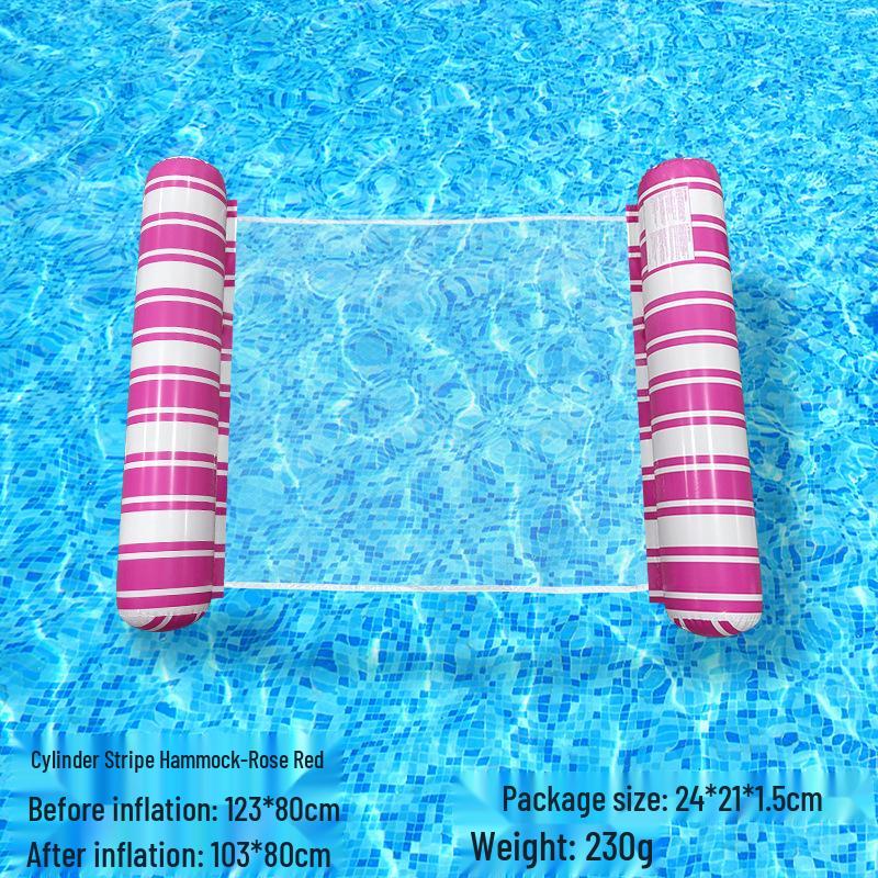 Tumbona Flotante Inflable Plegable Transfronteriza con Respaldo y Malla