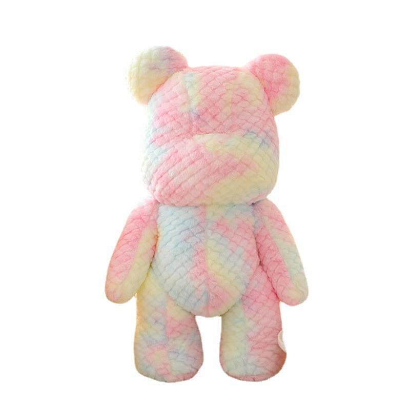 Rainbow Cartoon Bear Simulation Short Plush Filling Plush Doll Toy Decoration
