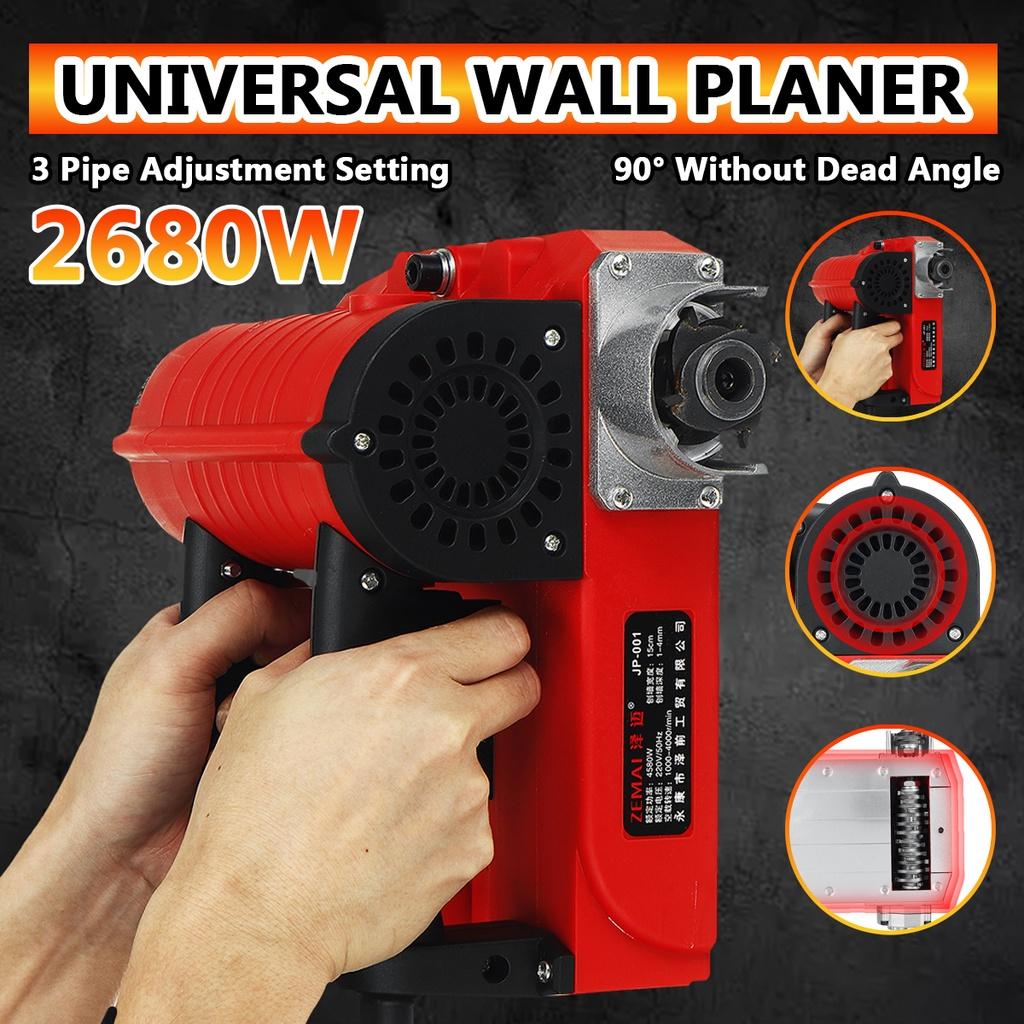 2680W 220V Electric Wall Planer Variable Speed Hand Held Power Tool Wood Cutting High Efficiency Planer Plane Wide Pure Copper Motor