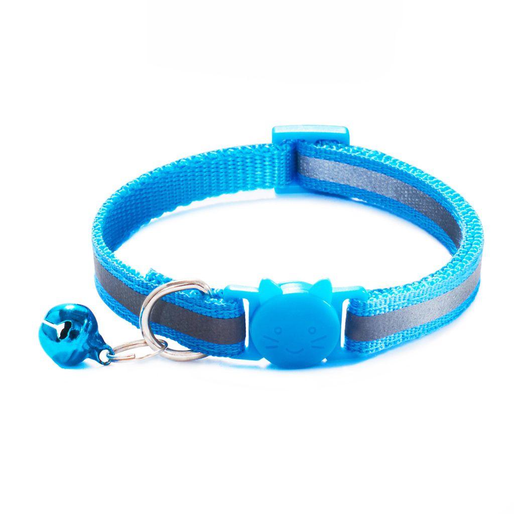 with Bells Adjustable Size Cat Head Pattern Kitten Decor Cat Neck Strap Pet Accessories Cat Collar