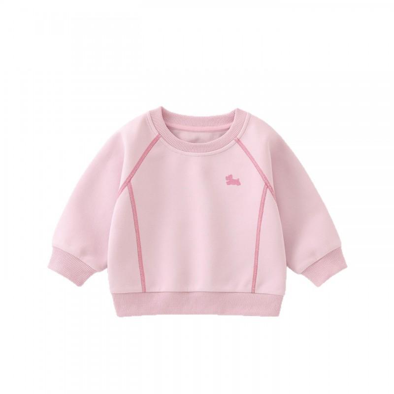 Soft Fleece Toddler Girls Pink Hoodie Sweatshirt Long Sleeve Winter Kids Clothing 1-3 Years