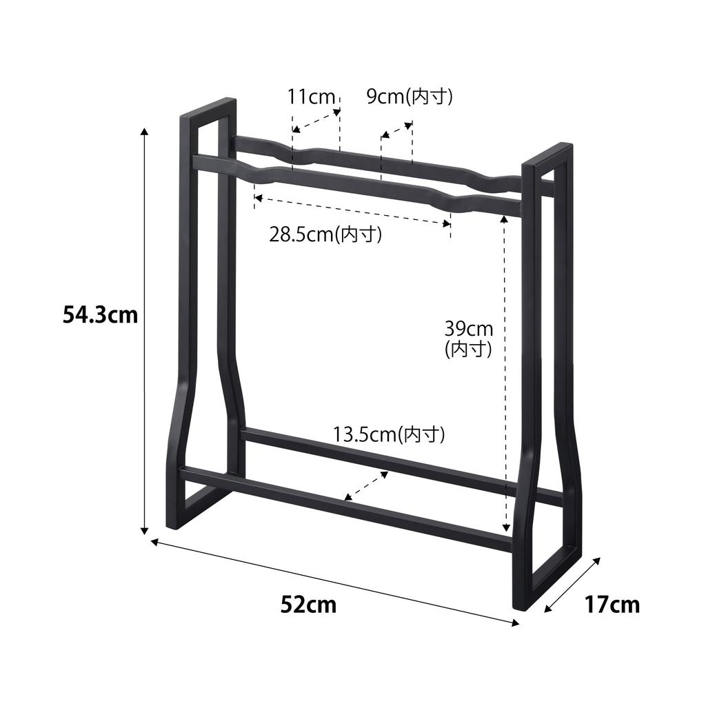 Yamazaki Jitsugyo Dumbbell Rack Black W52 x D17 x Tower No Assembly Muscle Training Goods Storage Rack 1964 (Yamazaki) H54.3cm [Completed Product,