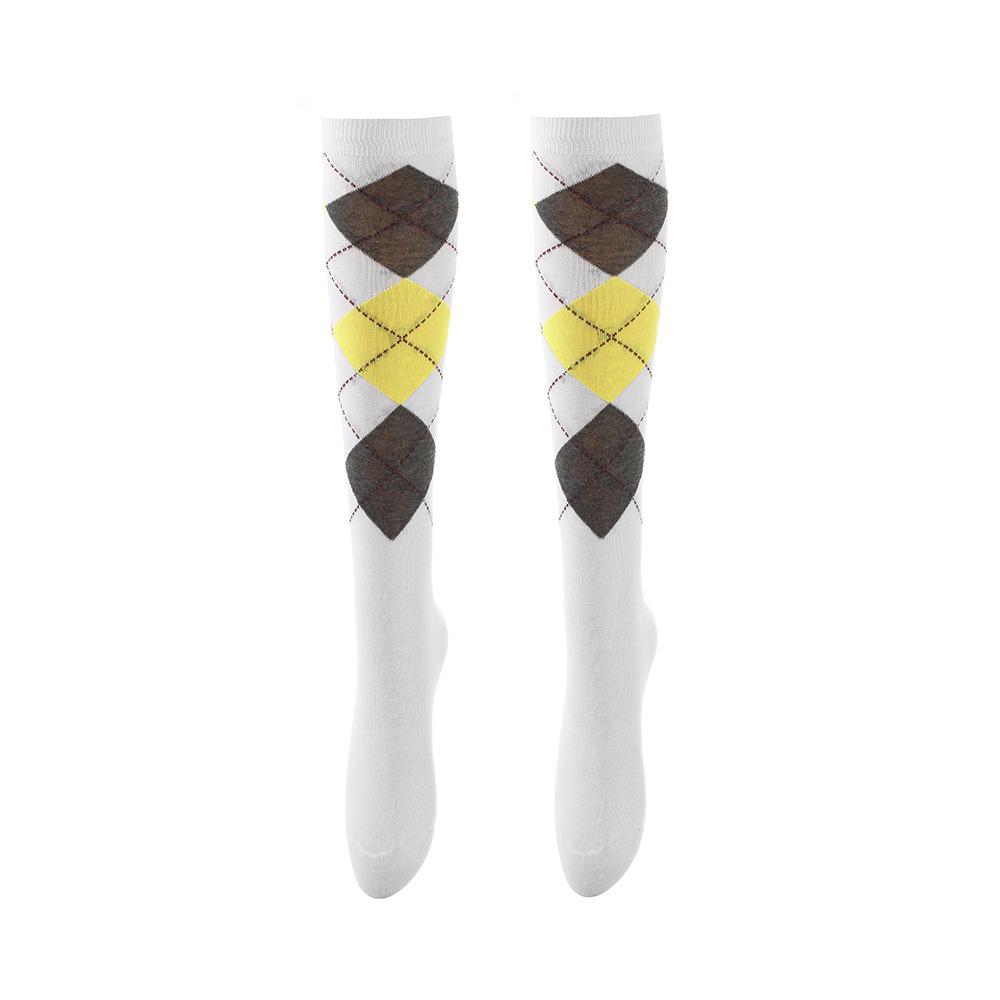 European & American Diamond Lattice Compression Leggings: High Elastic, Non-Snag, Slim Fit Cycling & Sports Socks