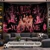 Wall Hanging Tapestry Custom Nameaespa Pattern Personalized Printed Fabric Wall Decor