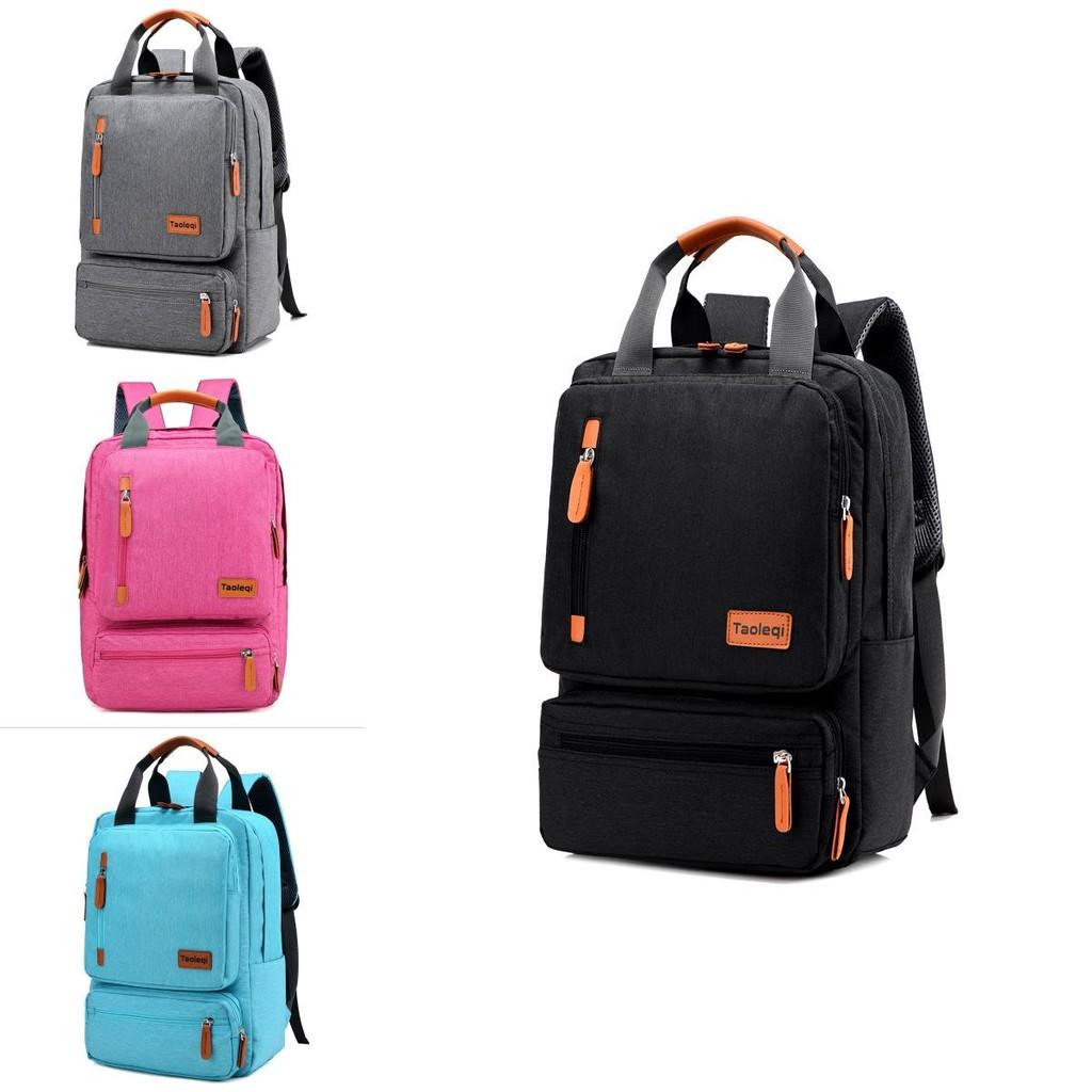 Versatile Large-capacity Canvas Schoolbag Perfect For Laptop And Daily Essentials