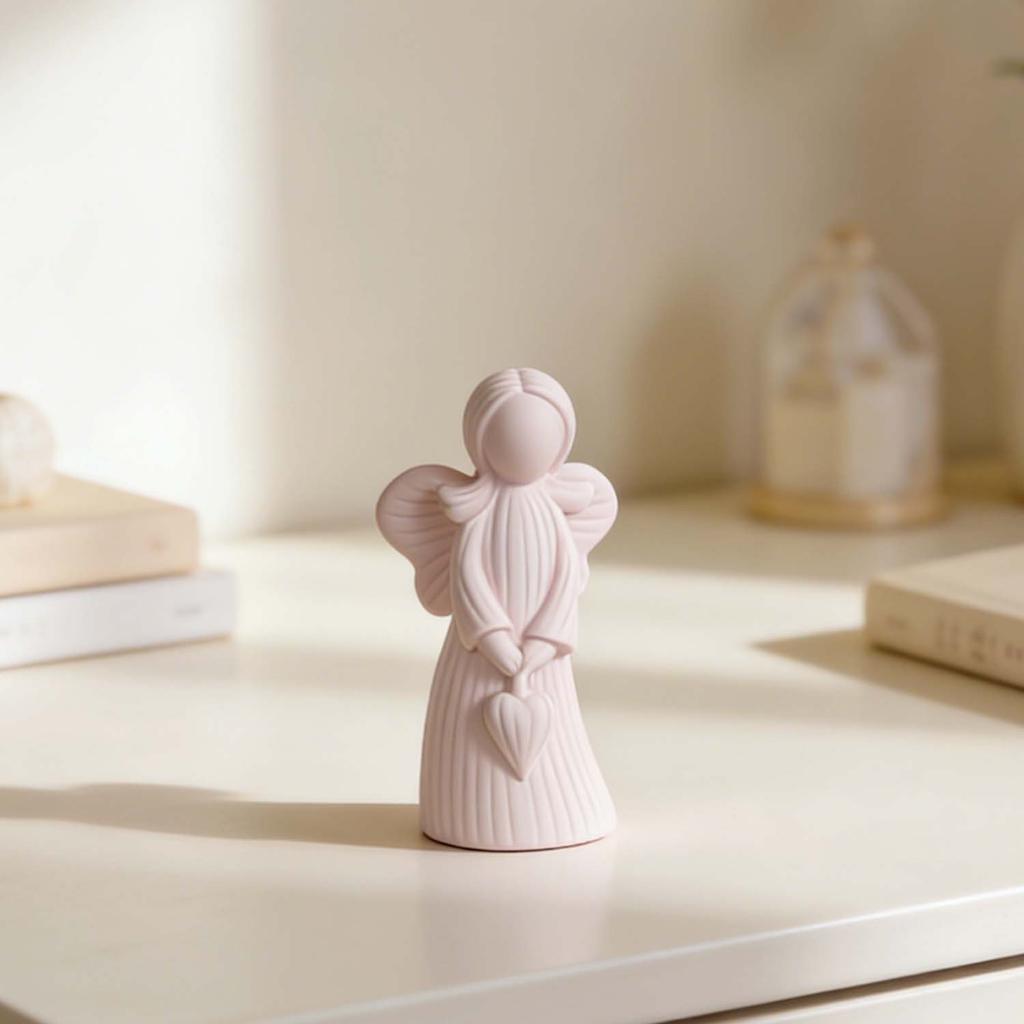 1Pc Splendid Wings Striped Girl Silicone Mold DIY Love Angel Scented Candle Plaster Ornament