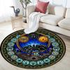 Ocean Glass Round Area Rug Under Office Chairs Bedroom Living Room Home Decor