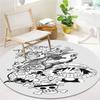 Luffy D Round Area Rug Carpet Rug For Living Room Bedroom Sofa Playroom Decor Nonslip Floor Mat