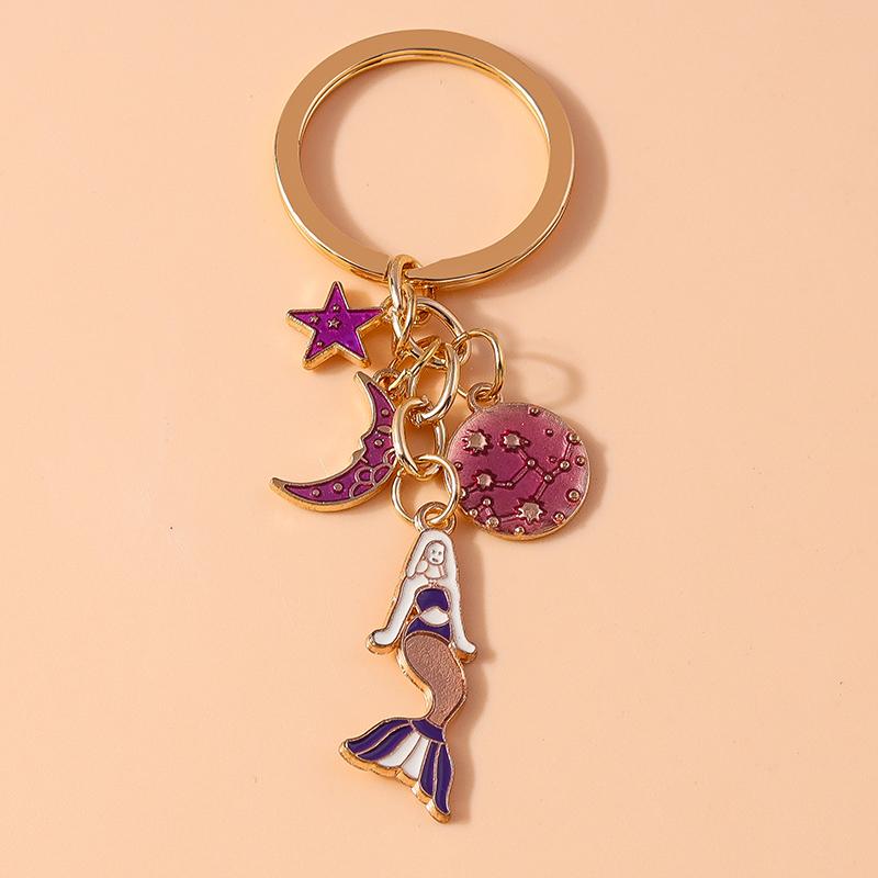 Cute Enamel Whale Keychain Marine Life Key Ring Pendant for Women Girl Handbag Decor DIY Handmade Jewelry Gift