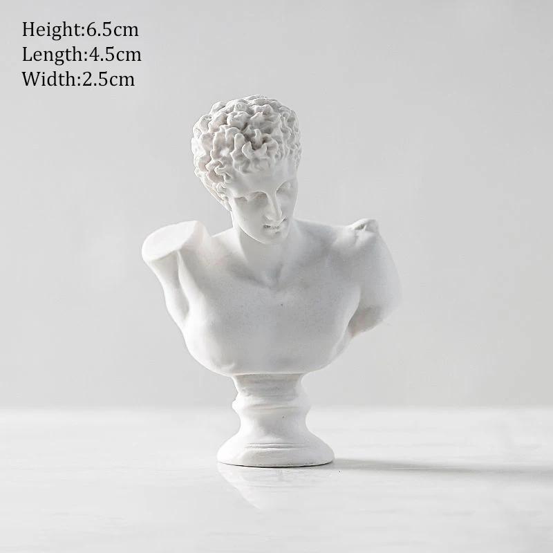 Ancient Greek Goddess Athena Sun God Apollo Mini Plaster Resin Statue Nordic Home Decoration David Head Figurine Art Ornaments