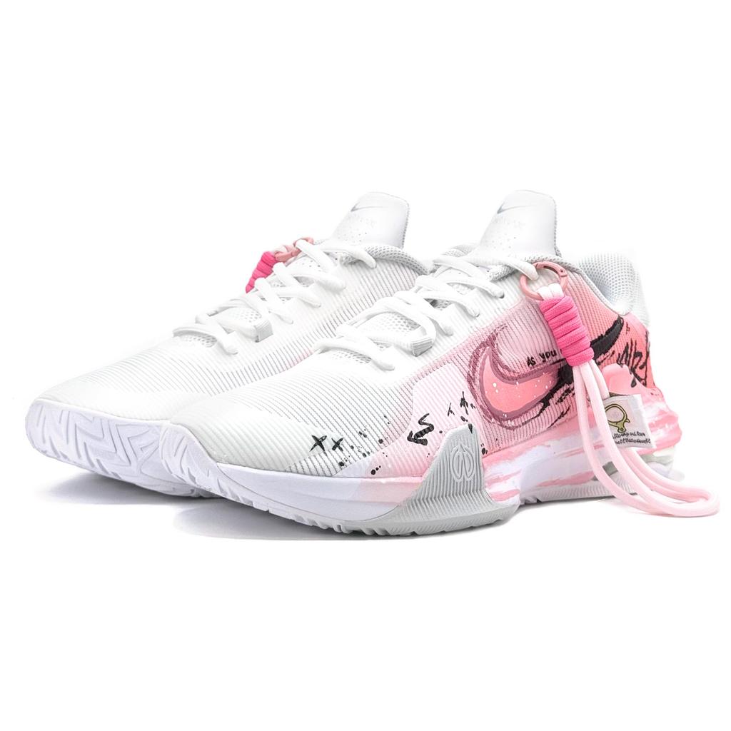 Nike Air Max Impact 4 Rosa Kirschblütenwind Einkaufstasche Modetrend Netz Mittelhohe Basketballschuhe Unisex DM1124-100(Team1004-LD)