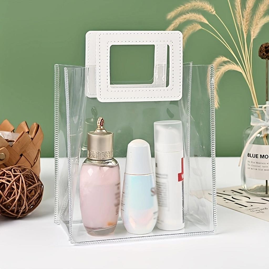 1/5pcs-Plastic Transparent Handbag Women Fashion Shopping Bags Party Bags Retail Bags Wedding Candy Pakcaging Box