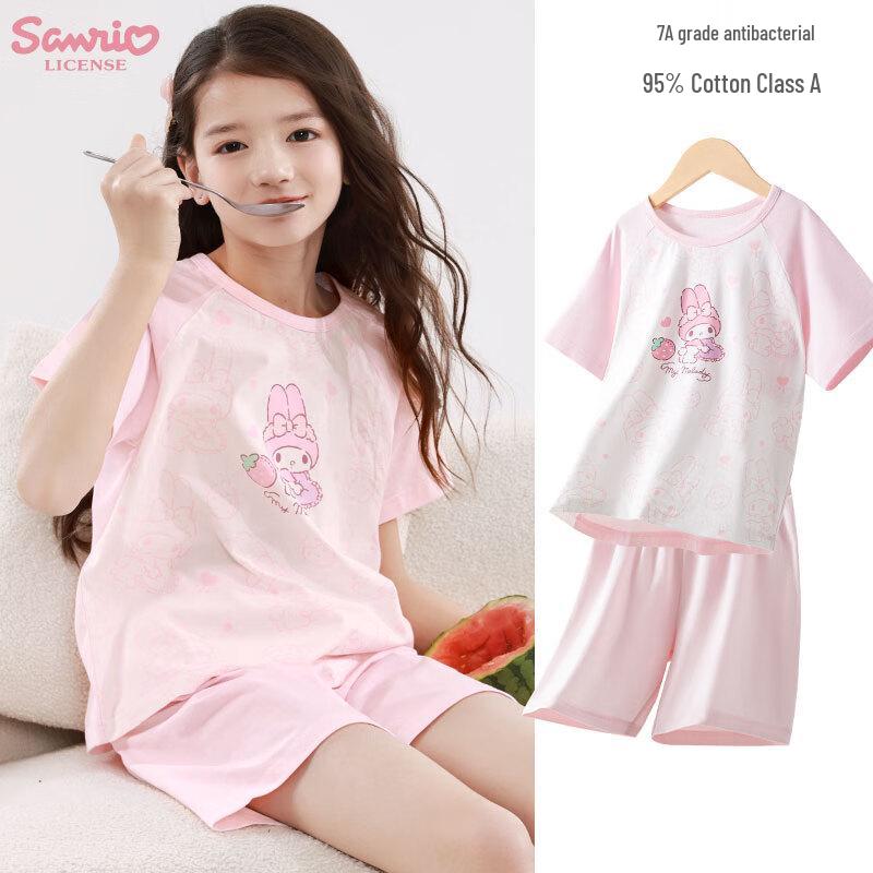 Летний короткий пижамный комплект для девочек Hello Kitty 170