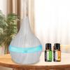 300ml USB-Luftbefeuchter & ätherischer Öl-Diffusor mit 2 Ölen, automatische Abschaltung, extrem leise, perfekt für Büro, Yoga & besseren Schlaf