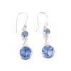Tanzanite Gemstone Earrings 925 Fine Silver Handmade Jewelry Gift For Girlfriend EE-160-7