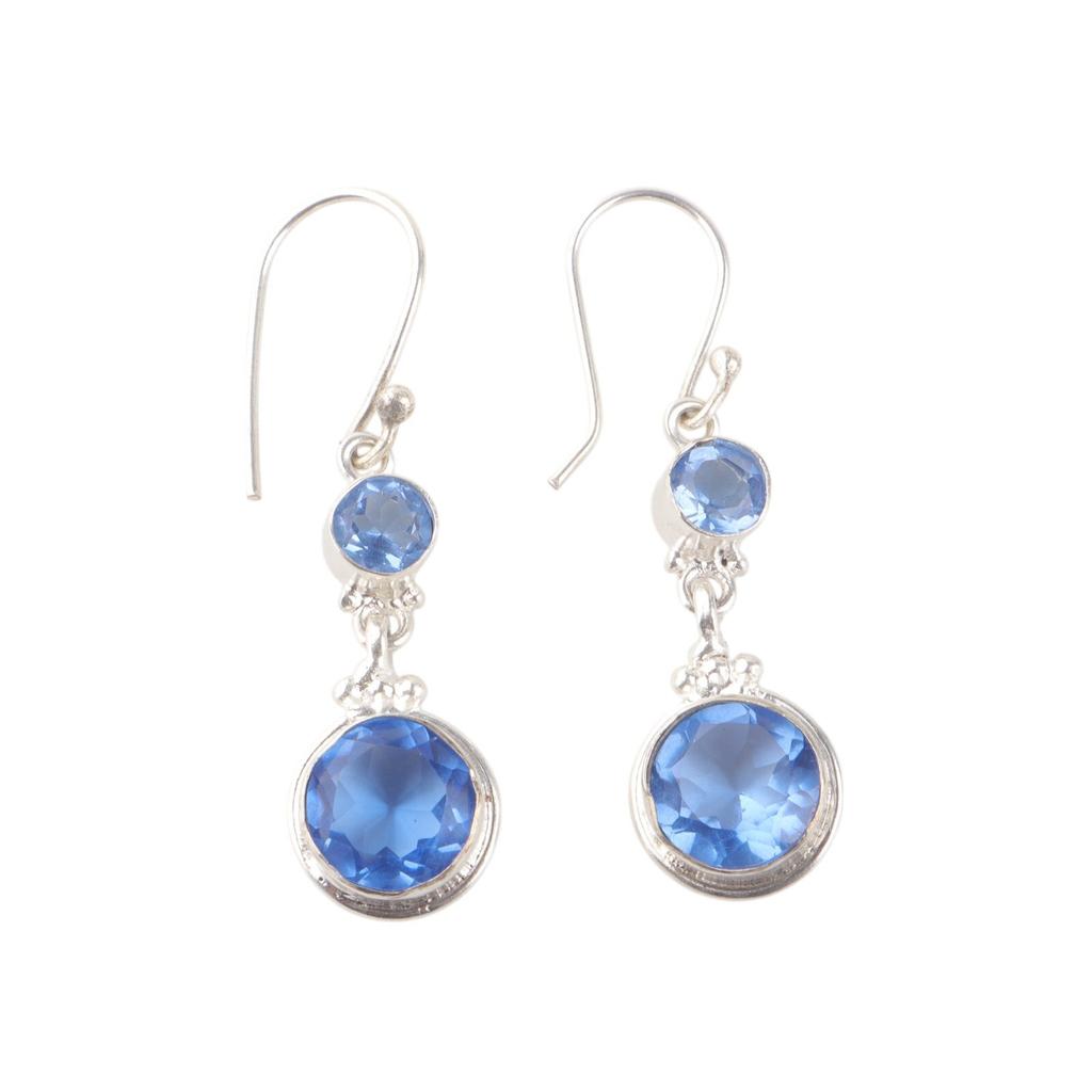 Tanzanite Gemstone Earrings 925 Fine Silver Handmade Jewelry Gift For Girlfriend EE-160-7