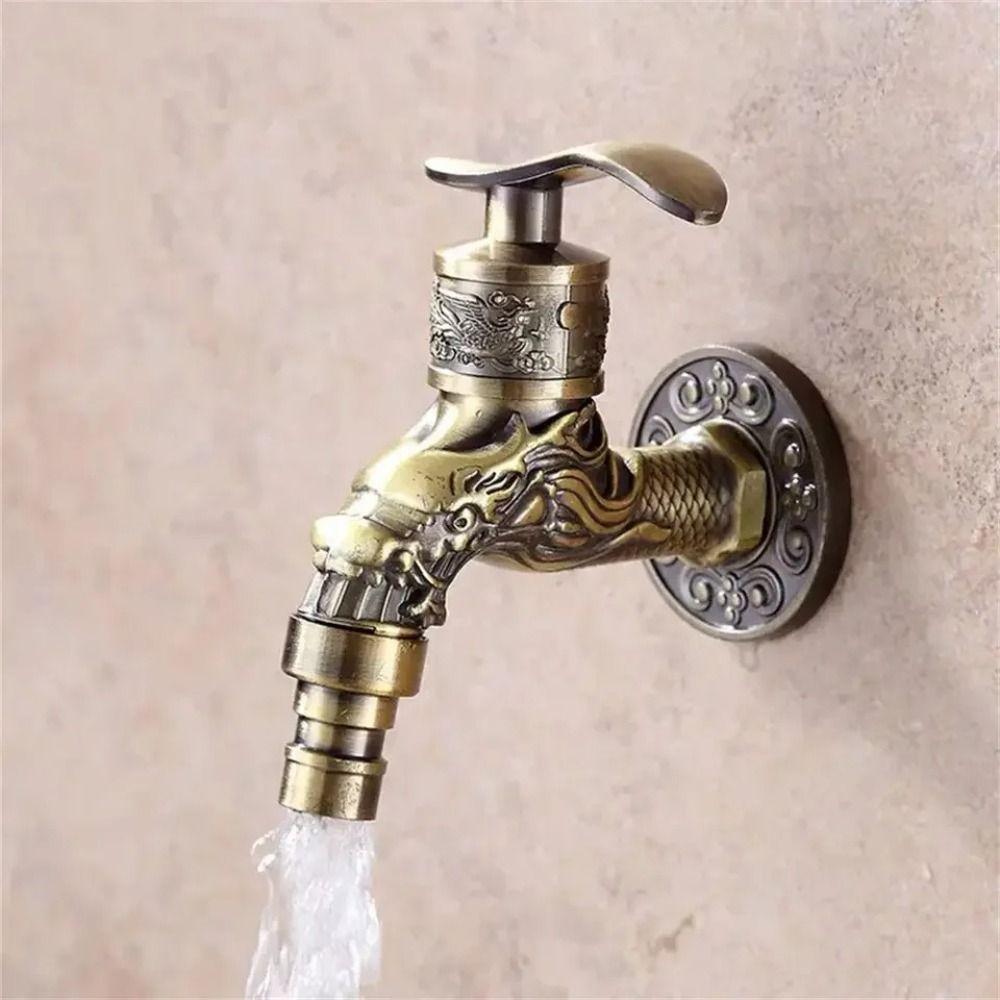 Freeze-Resistant Material Antique Faucet Dragon Head Design Dragon Spout Tap Mop Pool Application
