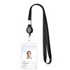 Black Lanyard Work Card Holder Retractable Keychain Key Holder  Nurse Accessories