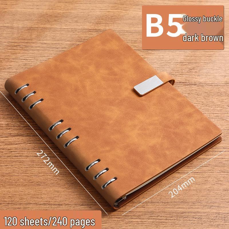 Customizable Simple Business Loose-Leaf Notebook Binder with Printable Logo