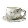 Shangqi Hand-painted Floral Ceramic Coffee Cup & Saucer Set