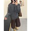 Women Autumn Winter Loose Knitted Sweater Soft Warm Long Sleeve Solid Color Casual Oversized Pullover Daily Streetwear Tops