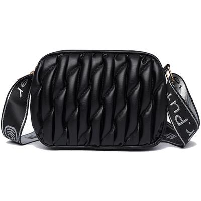 Die karierte Kameratasche für Damen, eine kleine Tasche mit hochwertiger Haptik, eine Mini-Umhängetasche für Mädchen und eine trendige karierte Tasche