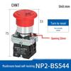 Zhengtie NP2-BS542 22mm Self-Locking Mushroom Head Emergency Stop Button Switch